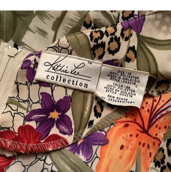 Kathy Lee Collection, Floral Print Dress, Sz 12, EUC - Picture 4 of 4